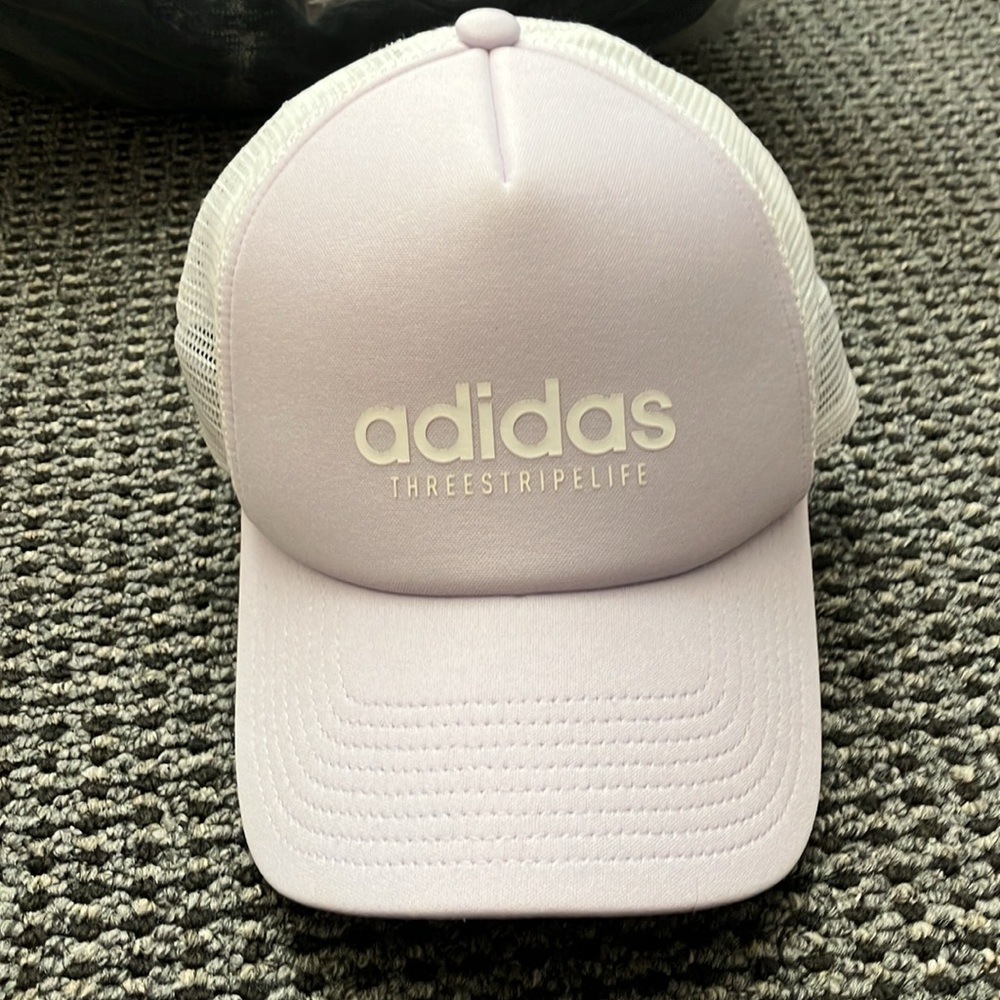 Adidas Trucker Cap Lavender and White